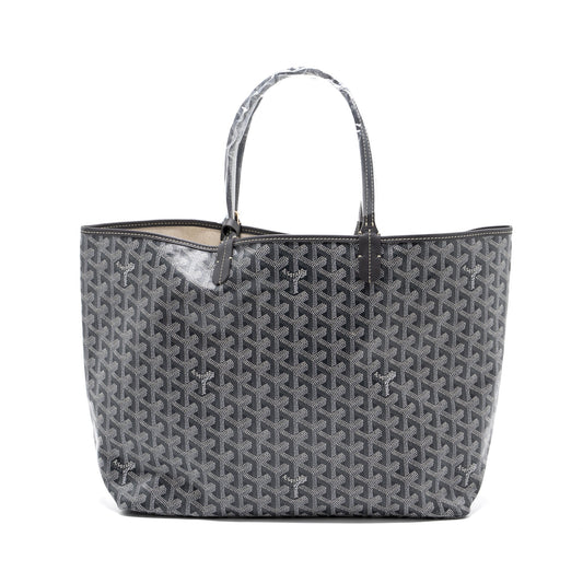 Goyard Saint Louis PM Tote Bag Goyardine Canvas/Calfskin Grey SHW