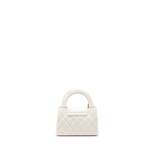 Chanel 23K Mini Kelly Shopping tote bag calfskin white GHW (microchip)