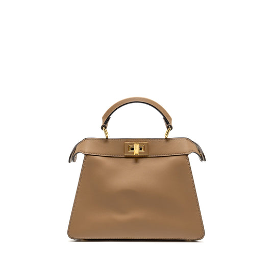 Fendi Small Peekaboo ISeeU Bag Napa Leather White/Beige GHW