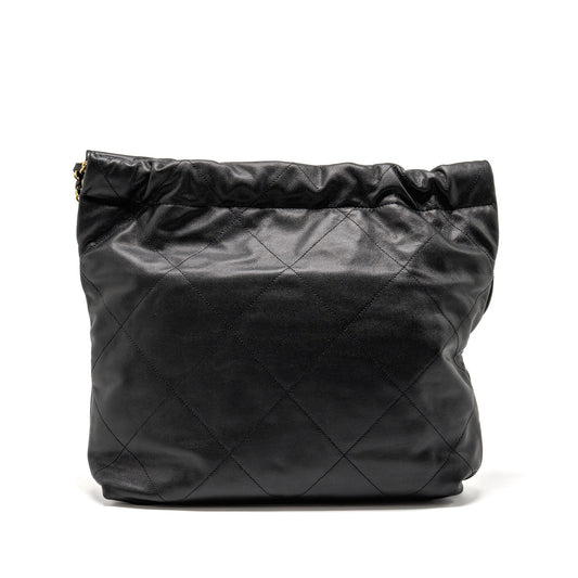 Chanel Medium 22 Bag Caviar Black GHW (Microchip)