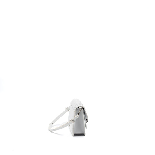 Bvlgari Serpenti Forever East-west Shoulder Bag Calfskin White SHW