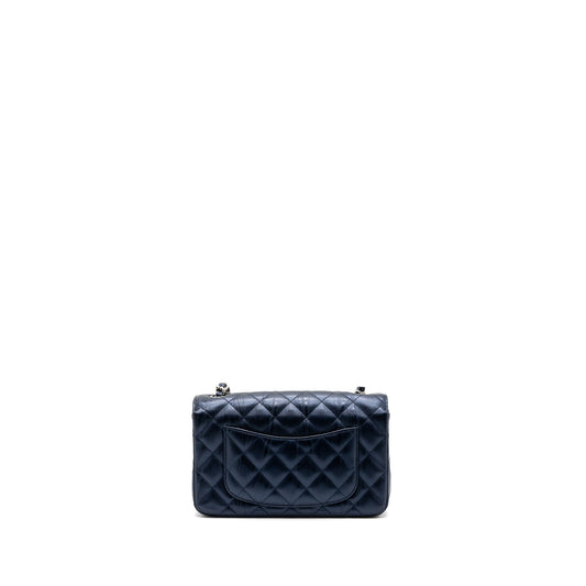 Chanel mini rectangular flap bag calfskin limited dark blue SHW