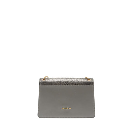 Bvlgari Serpenti Forever Leather/Crystal Galuchar Grey GHW
