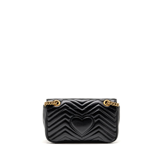 Gucci Medium GG Marmont shoulder Bag Calfskin Black GHW