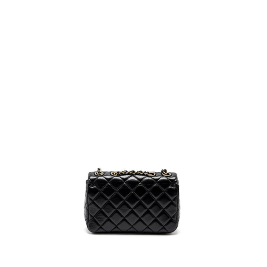 Chanel Mont Coco Mini Flap Bag Shiny Lambskin Black LGHW