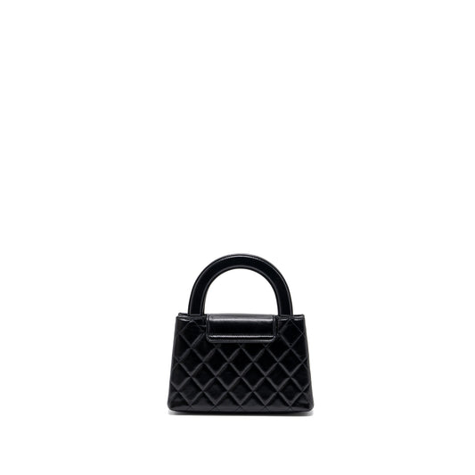 Chanel 23k Mini Shopping Tote Calfskin Black GHW(Microchip)
