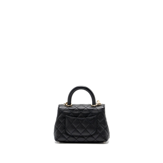 Chanel Coco Handle Extra Mini Caviar Black LGHW(Microchip)