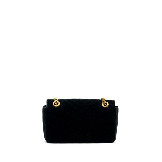 Gucci Small GG Marmont Bag Velvet Black GHW