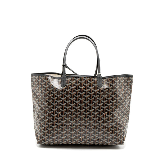 Goyard Saint Louis PM Tote Bag Goyardine Canvas Black/Multicolour