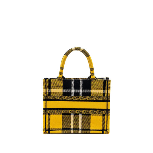 Dior small book tote canvas yellow / black