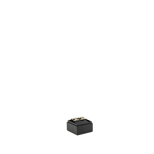 Chanel Letter and Square CC Earrings Light Gold Tone