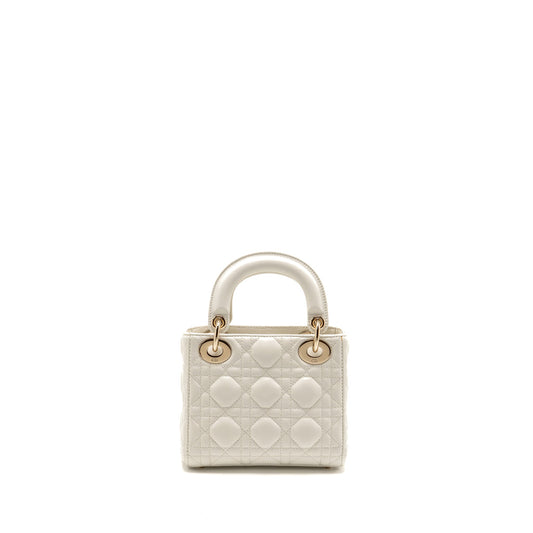 Dior Mini Lady Dior Lambskin White LGHW
