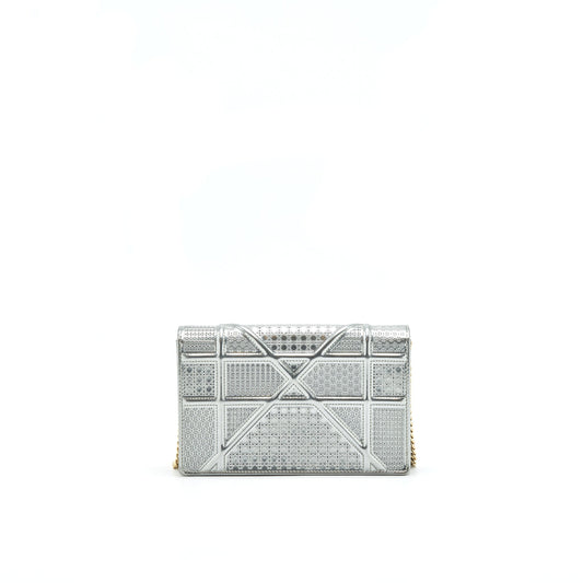 Dior Diorama Wallet on Chain Metallic Silver GHW