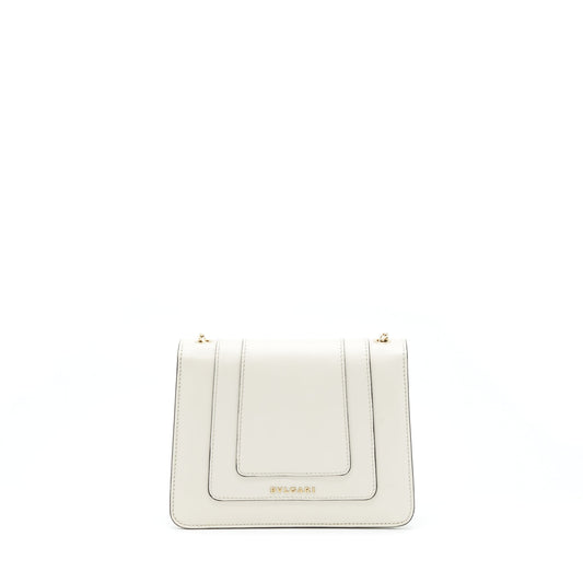 Bvalgari Serpenti Forever Crossbody Bag Calfskin White LGHW
