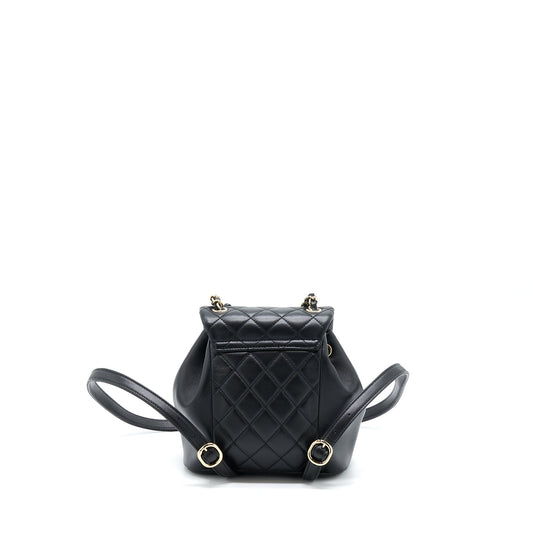 Chanel Duma Mini Backpack Lambskin Black LGHW (Microchip)