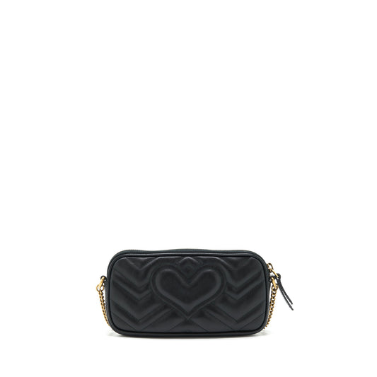Gucci GG Marmont Small Pouch With Chains Black GHW