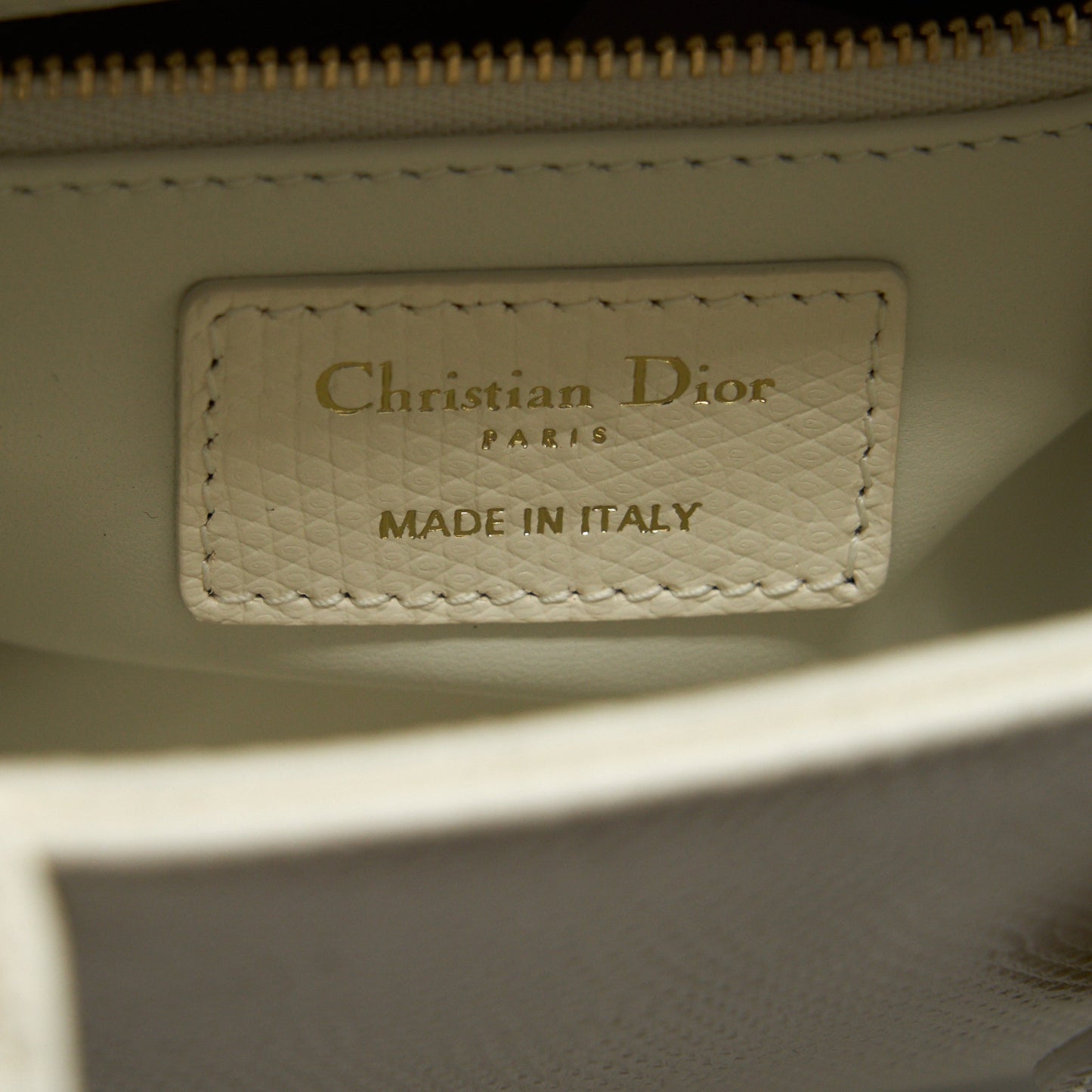Dior Lizard Mini Lady Dior White LGHW