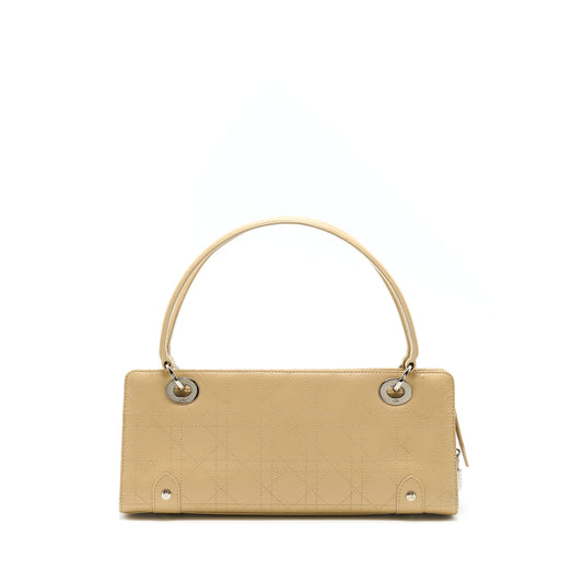 Dior Vintage Lady Dior Long Cuir Calfskin Beige SHW