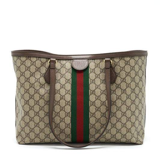 Gucci Shopping Tote Bag GG Supreme Canvas GHW