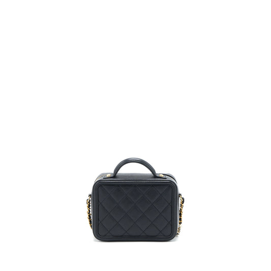 Chanel Filigree Vanity Case Caviar Black GHW