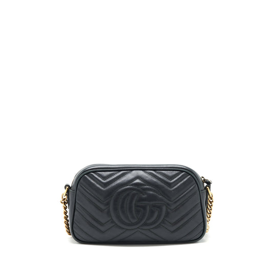 Gucci Marmont small matelasse shoulder bag black GHW