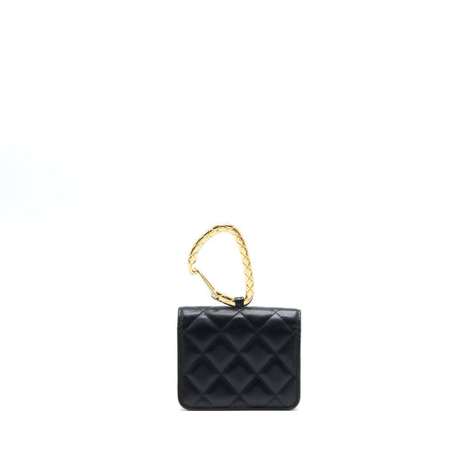 Chanel Jewel Hook Cardholder Lambskin Black GHW