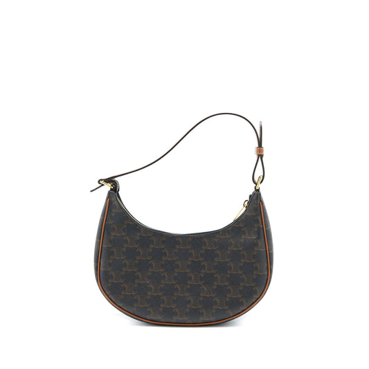 Celine Ava Bag In Triomphe Canvas And Calfskin Tan