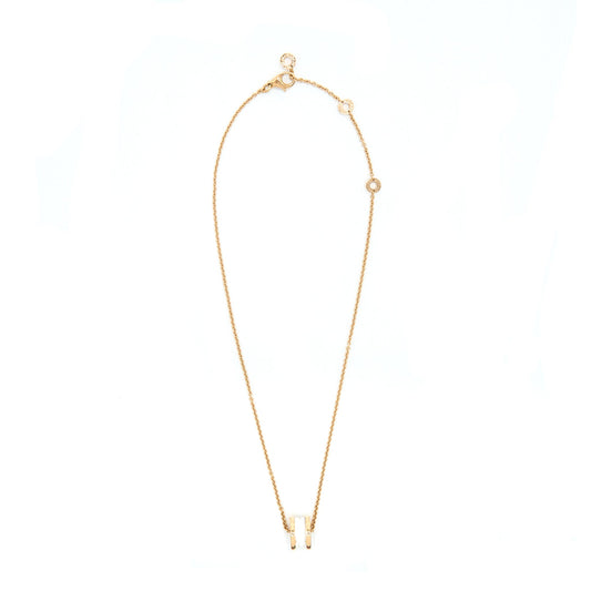 Bvlgari B.Zero Necklace Rose Gold With White Ceramic