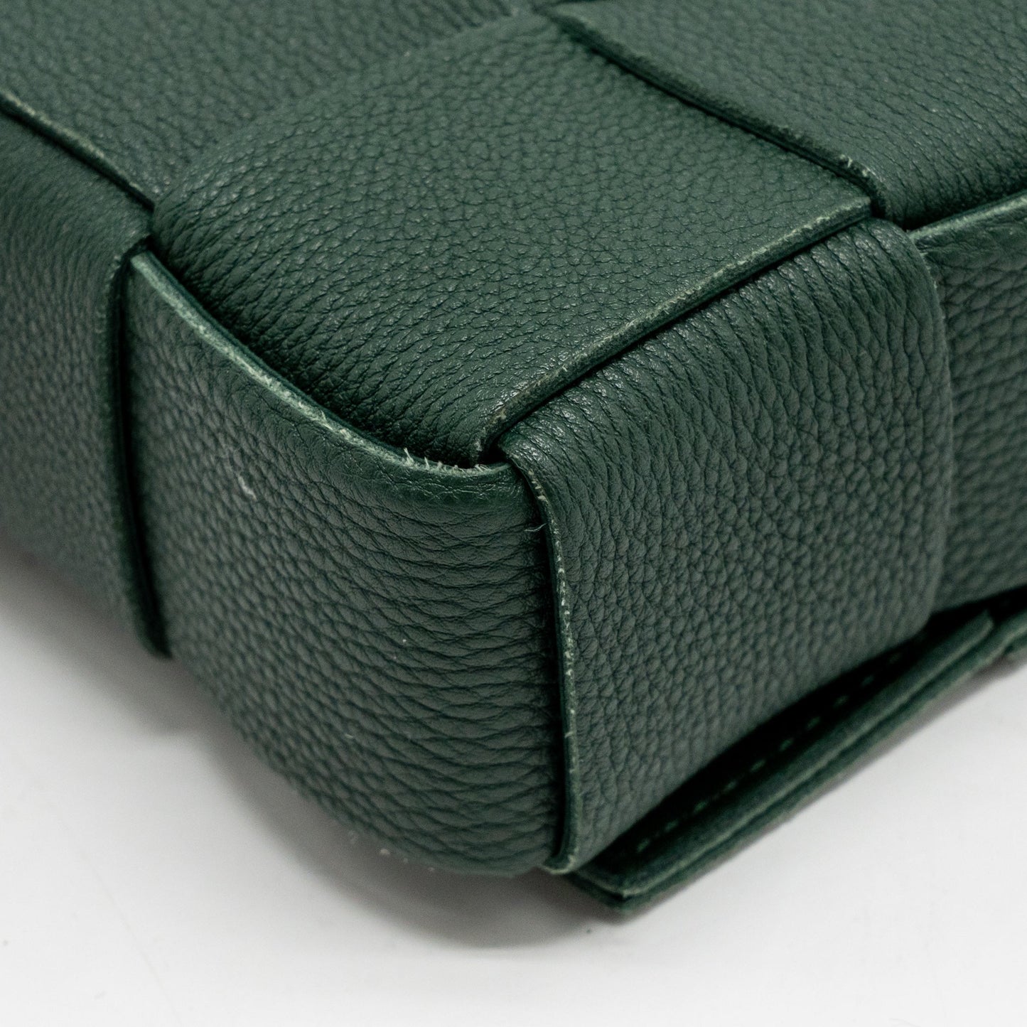 Bottega Veneta small cassette bag charm strap limited edition calfskin green GHW