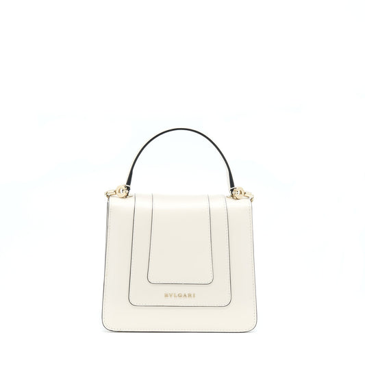 Bvlgari Top Handle Serpenti Bag White