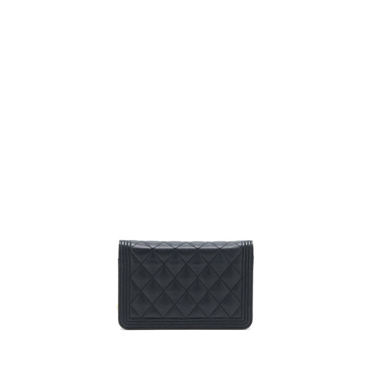 Chanel Classic Boy Wallet On Chain Caviar Black GHW