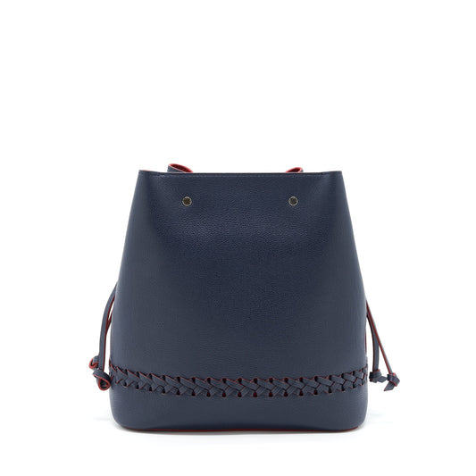 Louis Vuitton Lockme Bucket Bag Navy/Red With An Extra Bag Charm SHW