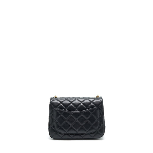 Chanel Pearl Crush Mini Square Lambskin Black Brushed GHW