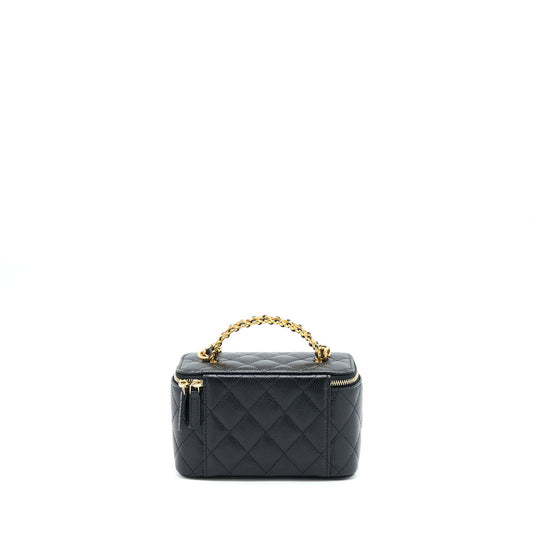 Chanel Letter Top Handle Long Vanity Caviar Black GHW