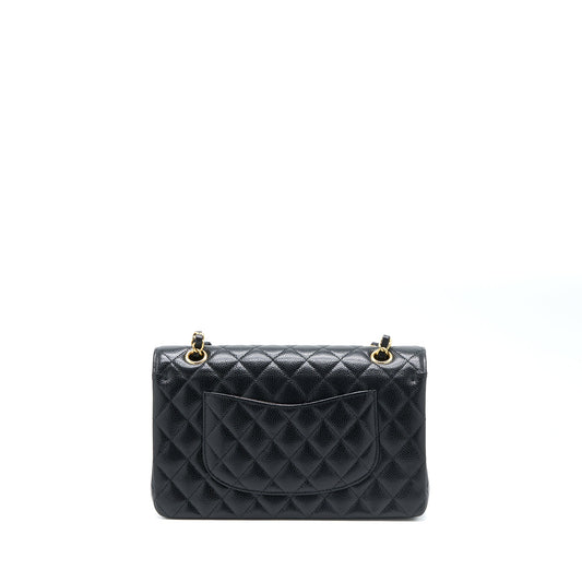 Chanel Medium Classic Double Flap Bag Caviar Black GHW (Microchip)