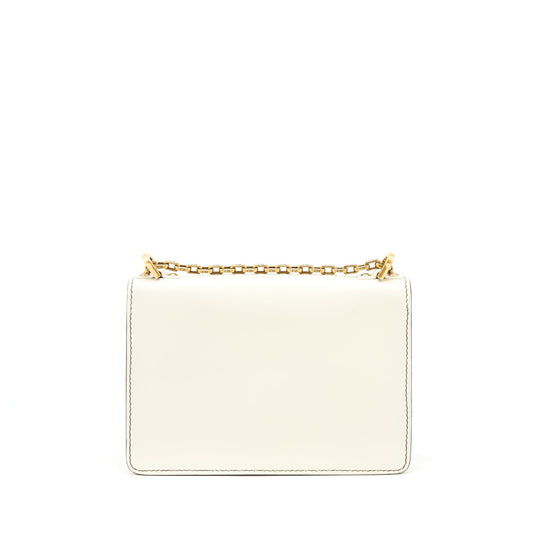 Dior J'adior Flap Bag Chain Bag Clutch White GHW