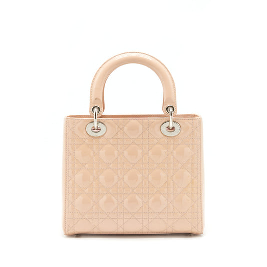 Dior Medium Lady Dior Bag Patent Light Pink SHW