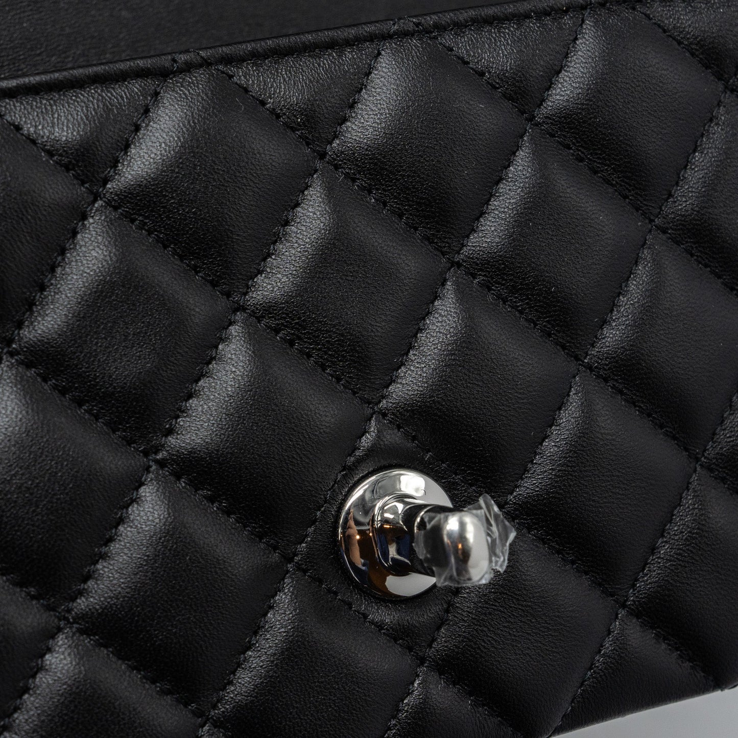 Chanel mini rectangular flap bag lambskin black SHW (microchip)
