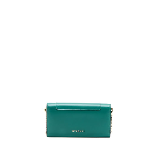 Bvlgari Serpenti Forever Wallet On Chain Calfskin Green