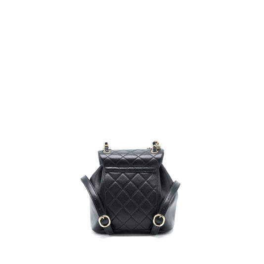 Chanel 23C Duma Mini Backpack Calfskin Black LGHW (Microchip)