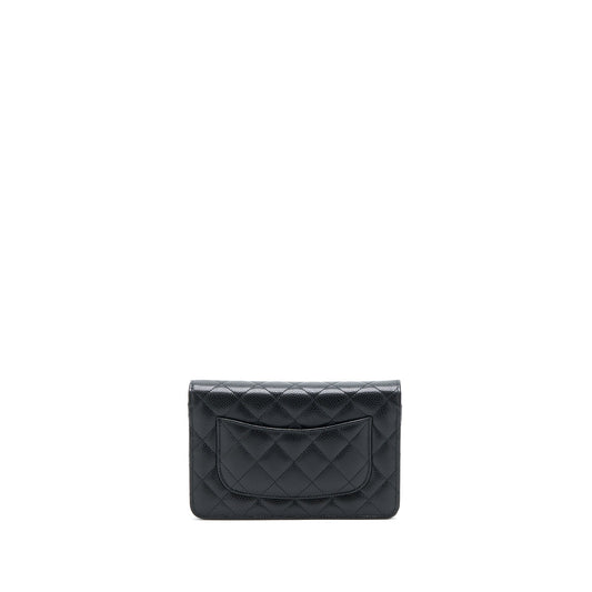 Chanel Classic Wallet On Chain Caviar Black GHW (Microchip)