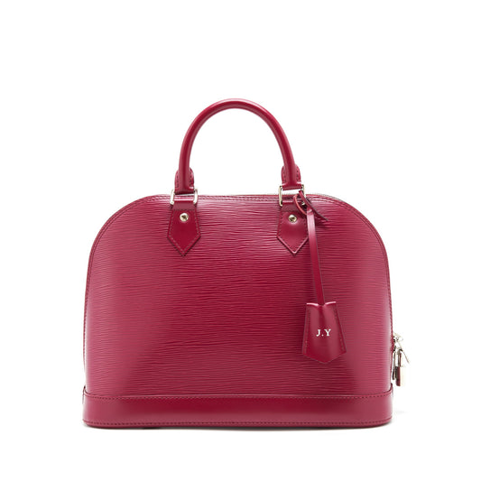 Louis Vuitton Alma PM Epi Dark Red SHW With initial J.Y On Key Tag