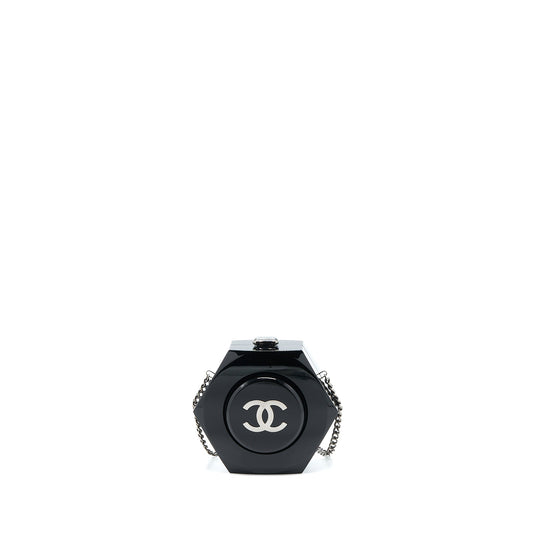 Chanel 18a CC Logo Evening Clutch Black SHW
