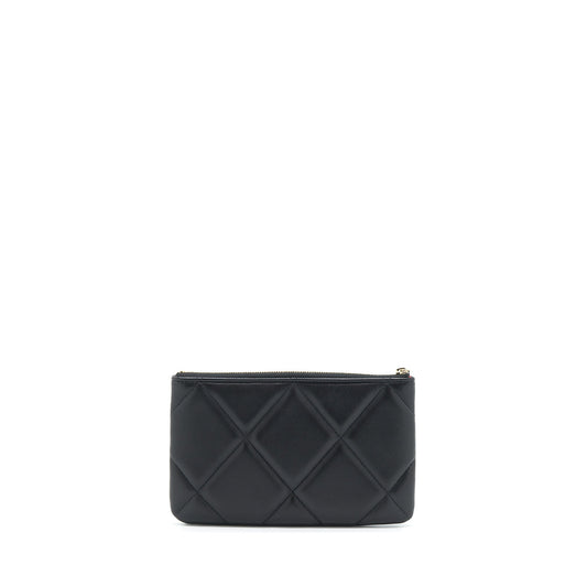 Chanel 19 Pouch Lambskin Black GHW