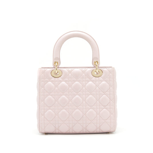 DIor Lady Dior Lambskin Light Pink LGHW