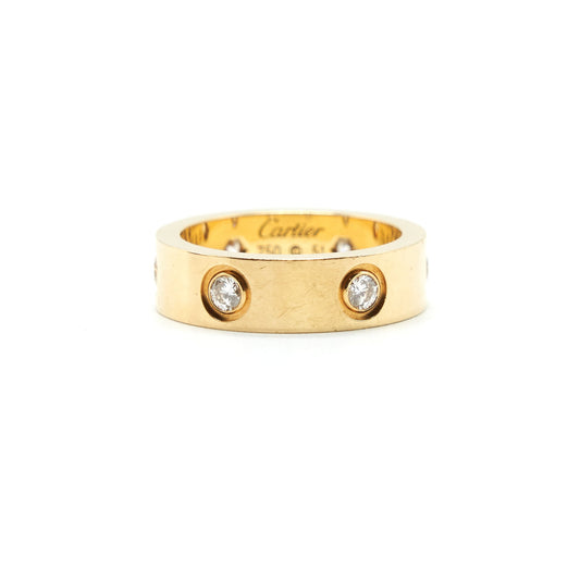 Cartier size51 Love Ring Yellow Gold 8 Diamonds