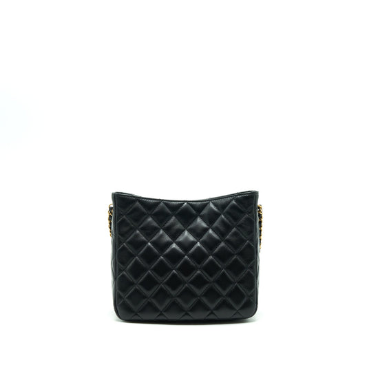 Chanel 22S Pearl Crush Hobo Bag Lambskin Black GHW (Microchip)