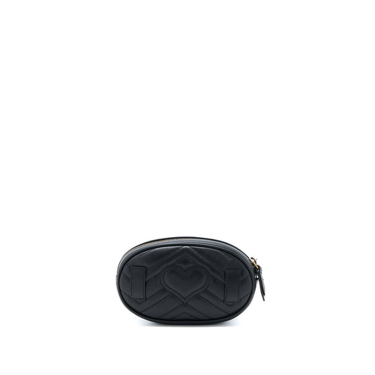 Gucci Marmont Round Belt Bag Black GHW