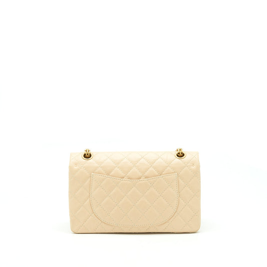 Chanel 2.55 225 Reissue Double Flap Bag Calfskin Light Beige GHW