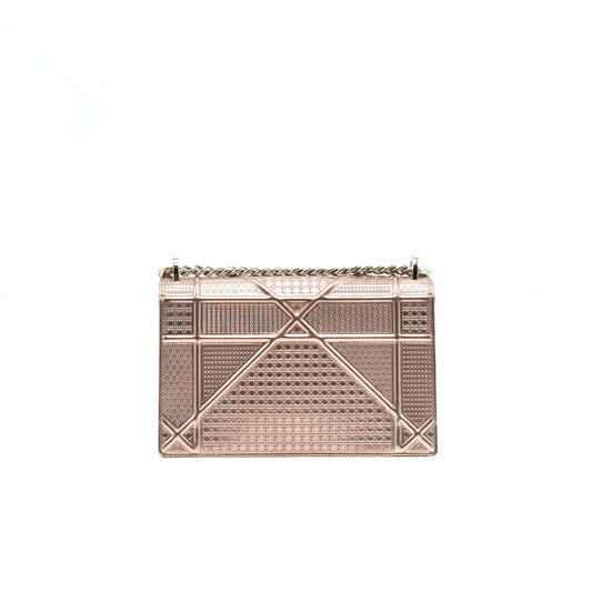 Christian Dior Diorama Medium Metallic Pink Gold Shw